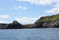 Approaching our favourite snorkelling spot, Greater Saltee island.