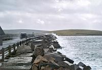 A section of the Churchill barrier, Orkney