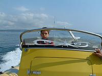 Little Nasher at the wheel of the Ocean