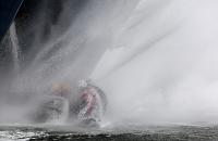 Under water cannon fire in the Pechora sea Russia