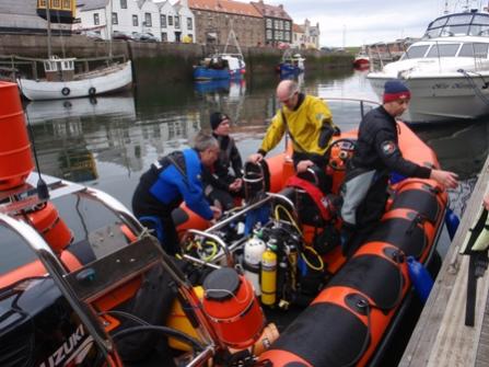 Eyemouth harbour loading up