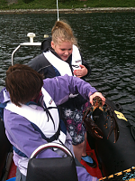 First of the year (2012). Even persuaded the wife onto the water! Hope 2013 is as successful. Averaged over 1 lobster per day last year.