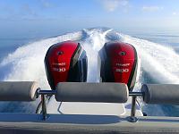 Twin Evinrude G2 300hp Outboards