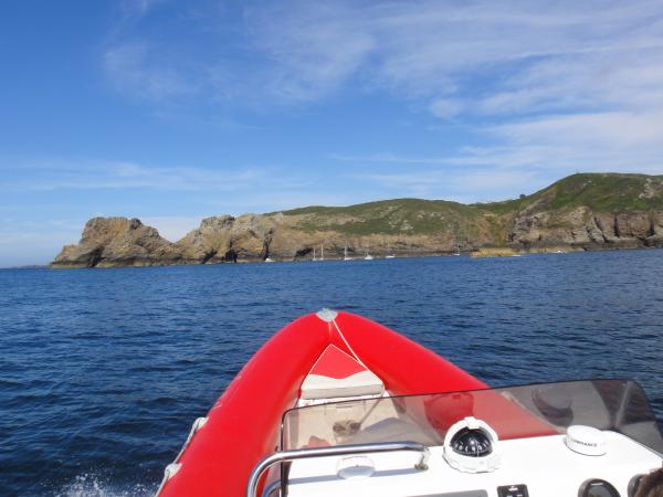 View from Into the Red looking towards the Gouliot Passage on Sark