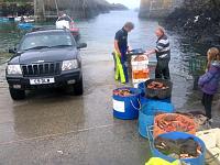 Porthgain launch - Spider Crabs being landed
