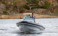 RU32 front view in october in Mefjorden, Norway